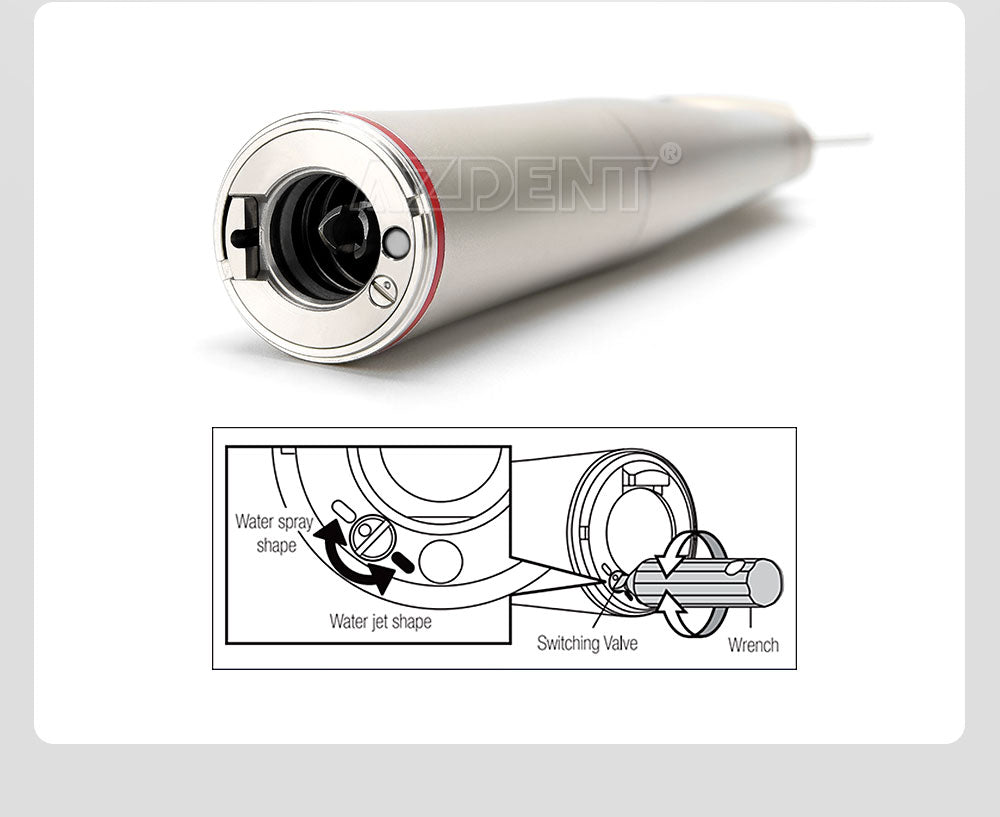 AZDENT 45 Degree Dental Electric Contra Angle 1:4.2 Increasing Fiber Optic Handpiece - azdentall.com