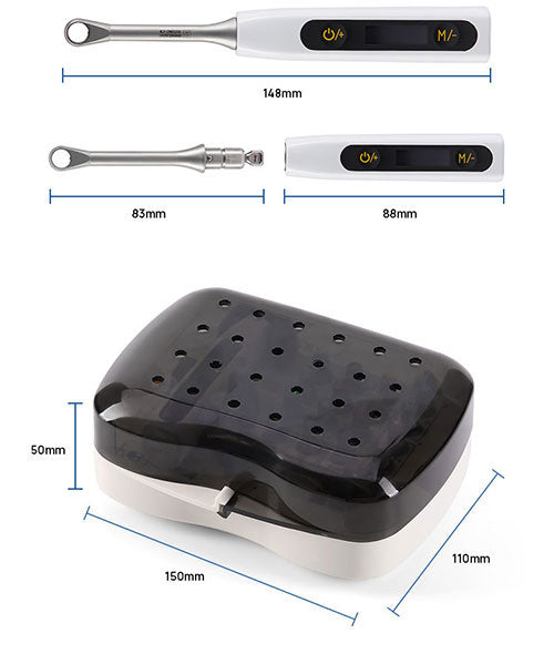 Dental Universal Implant Driver Kit 16pcs Colorful Drivers With Electronic Torque Wrench 10-50Ncm - azdentall.com