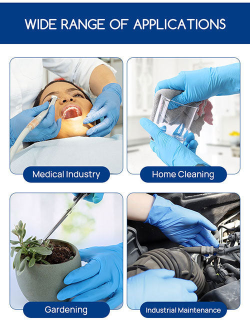 Disposable Nitrile Exam Gloves Blue Powder & Latex Free 4 Mil M/L/XL 1000pcs/Cs - azdentall.com