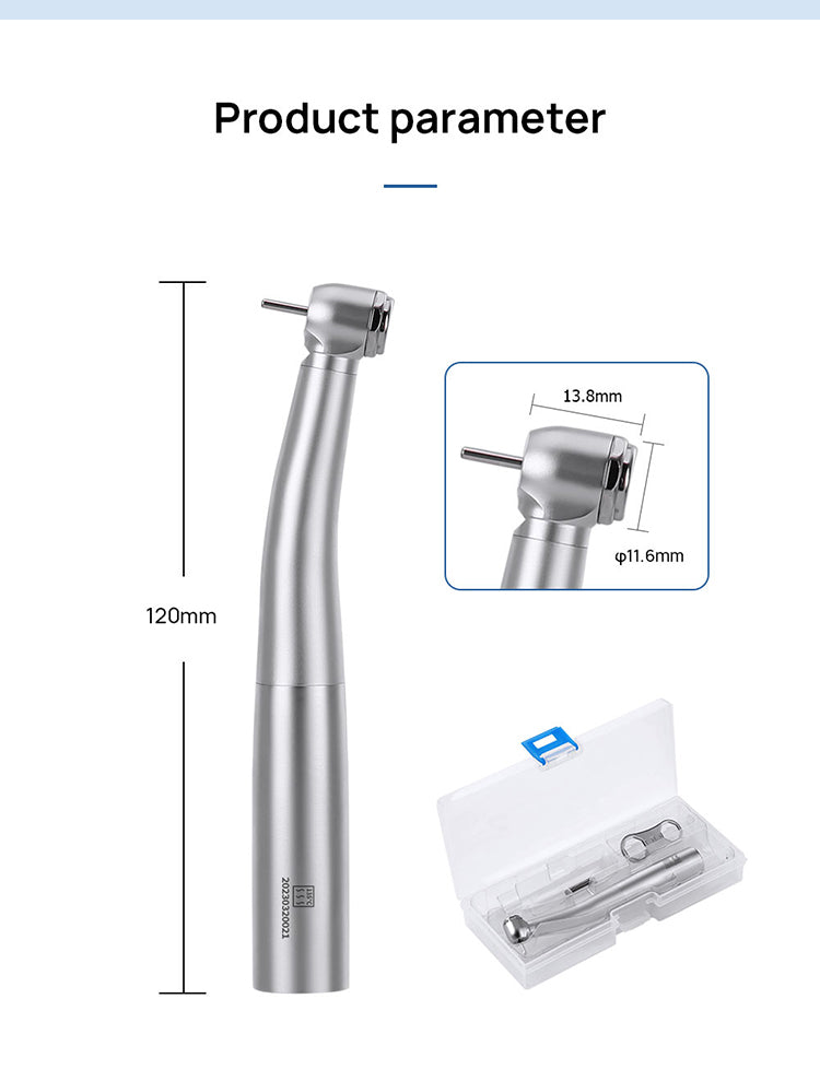 Dental LED Fiber Optic High Speed Handpiece Standard Head Push Button Three Water Spray / 4 or 6 Holes Quick Coupler
