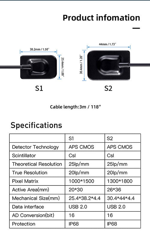 Dental X-Ray Digital Sensor Intraoral HD Image With Software Achieve Multi-machine Sharing S1/S2 - azdentall.com