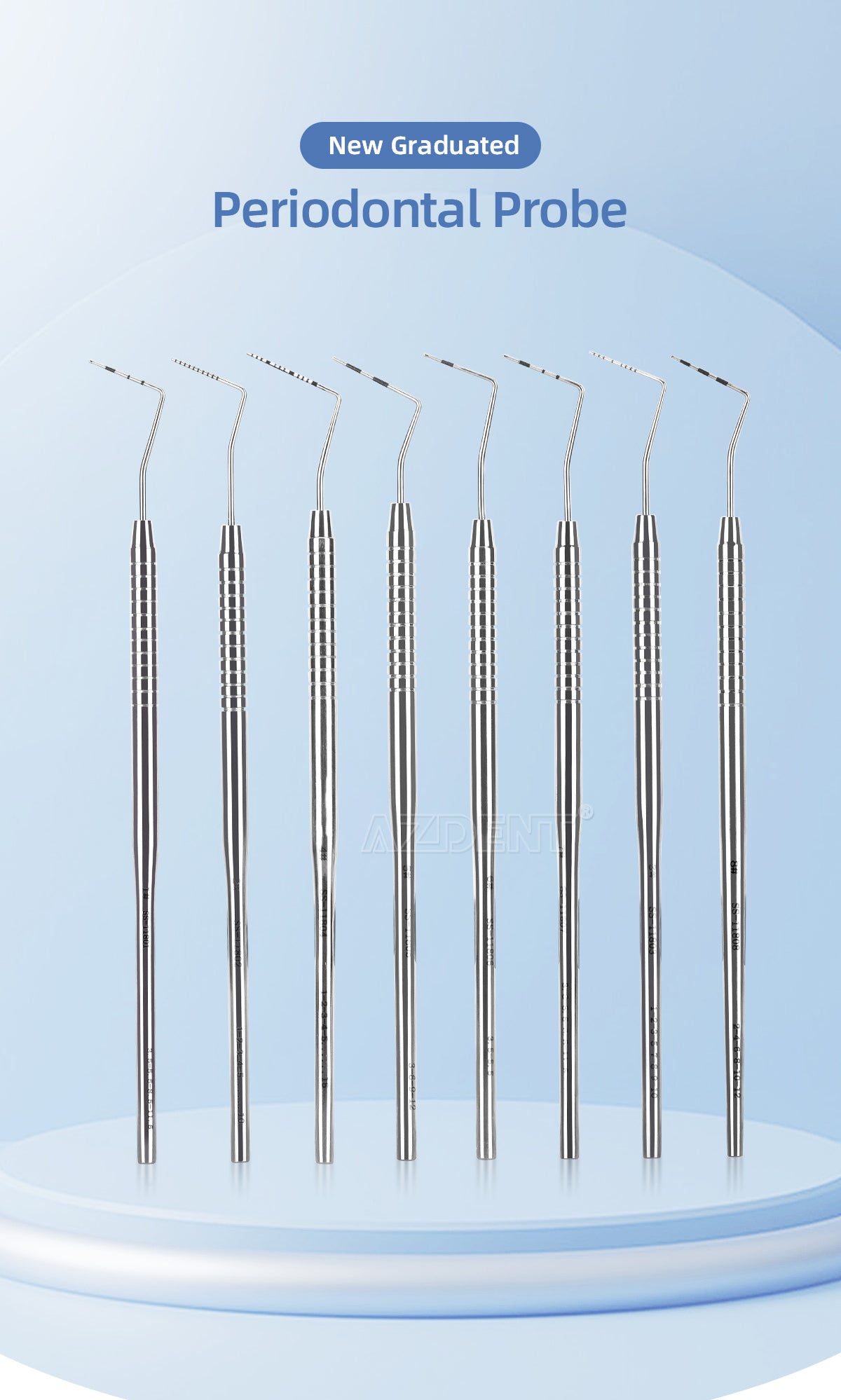 Dental Probe Graduated Periodontal Probe Scale Probe