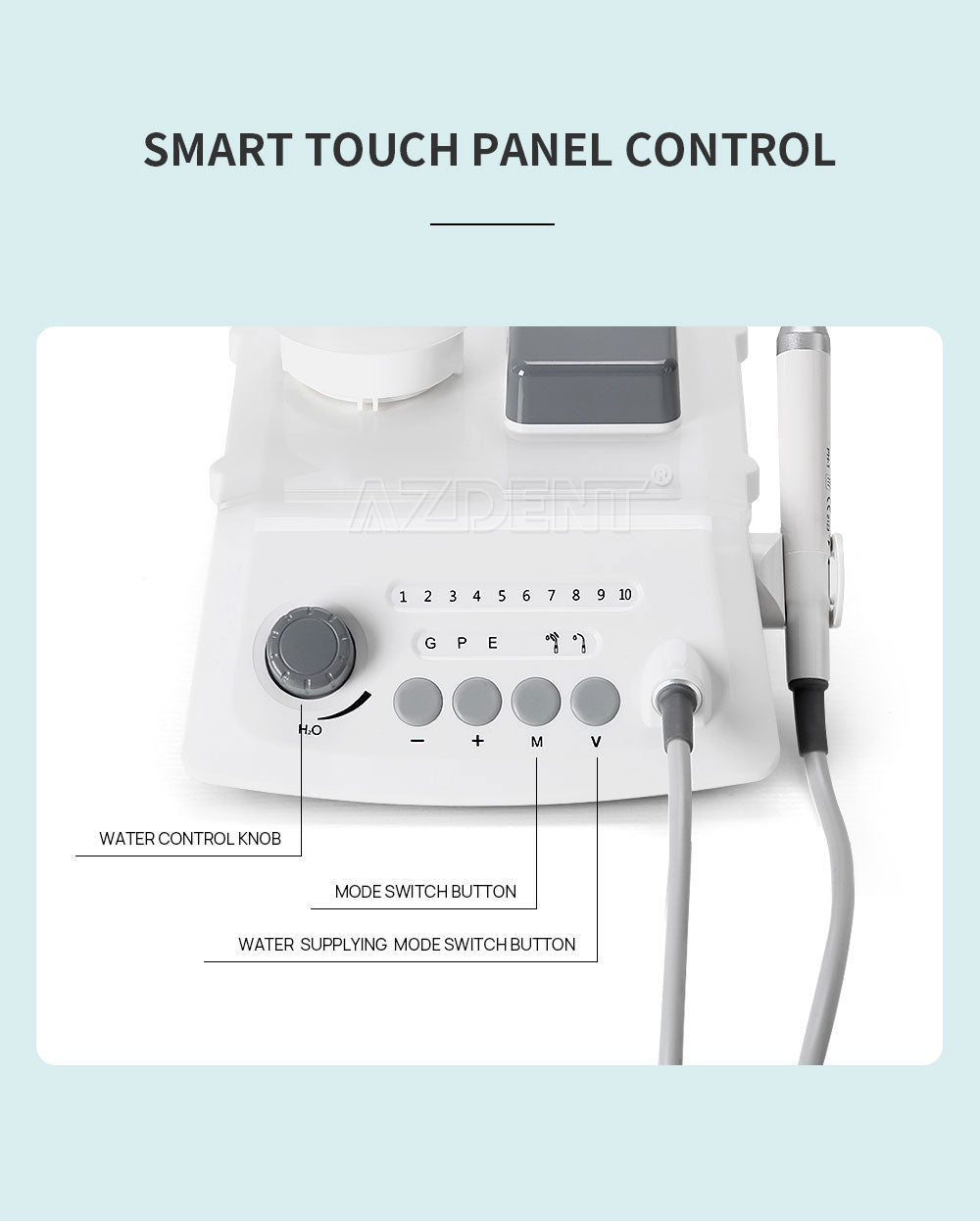 Dental Ultrasonic Scaler Wireless Control LED  Handpiece 5 Tips