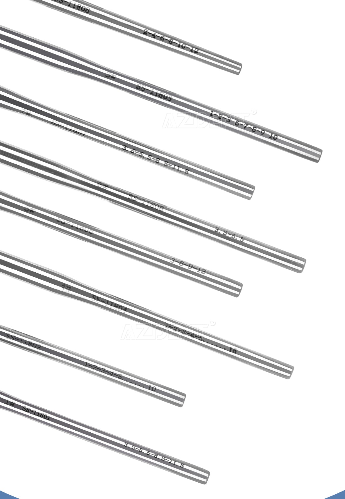 Dental Probe Graduated Periodontal Probe Scale Probe #1 #2 #3 #4 #5 #8 - azdentall.com