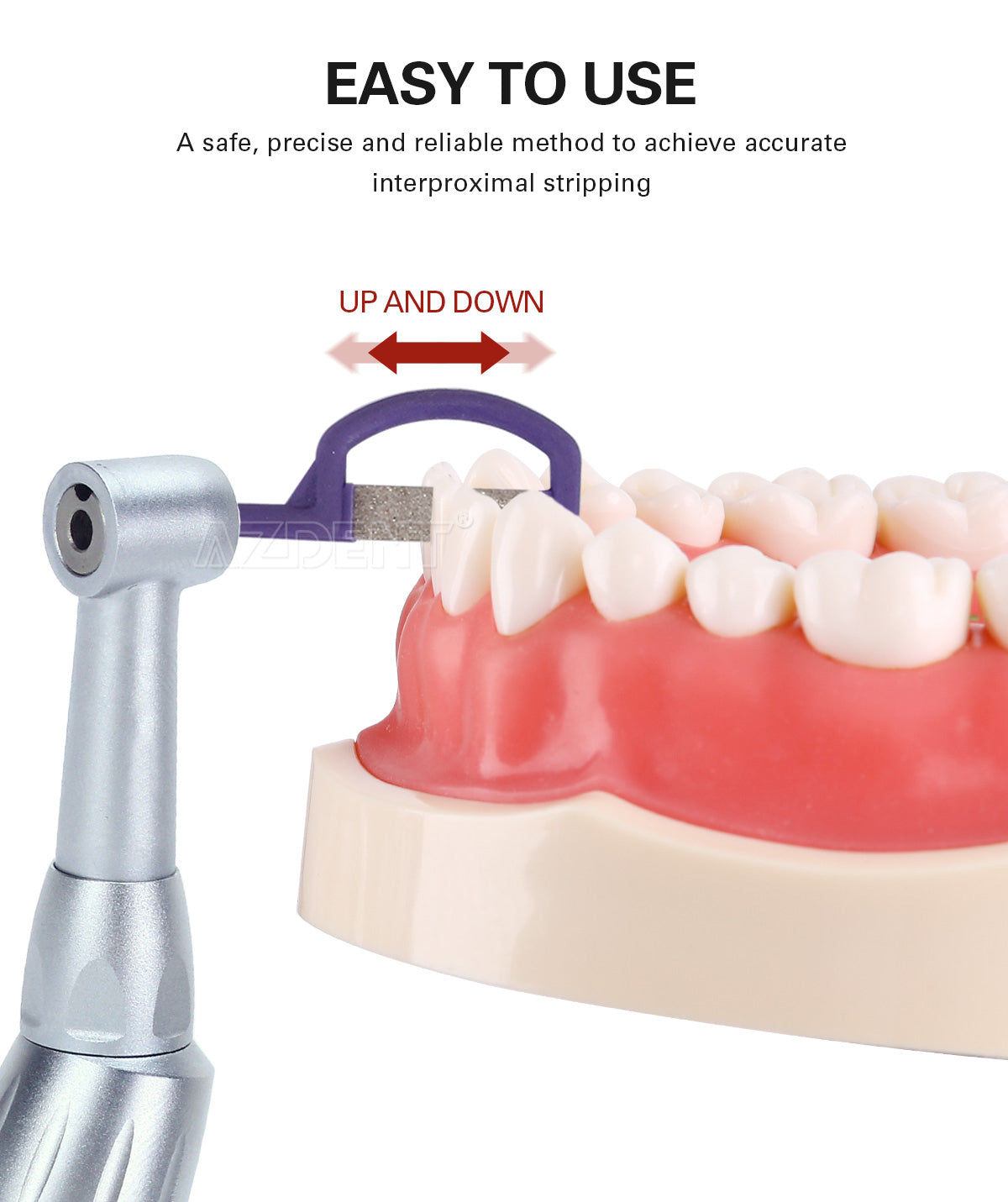 Dental Contra Angle Handpiece 4:1 Reduction Interproximal Stripping System - azdentall.com
