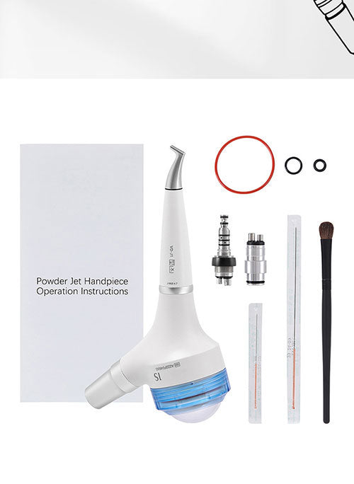 AZDENT Dental Air Polisher Prophy Teeth Whitening A1S Detachable 360° Rotating Handpiece With 4 Holes Quick Coupler - azdentall.com