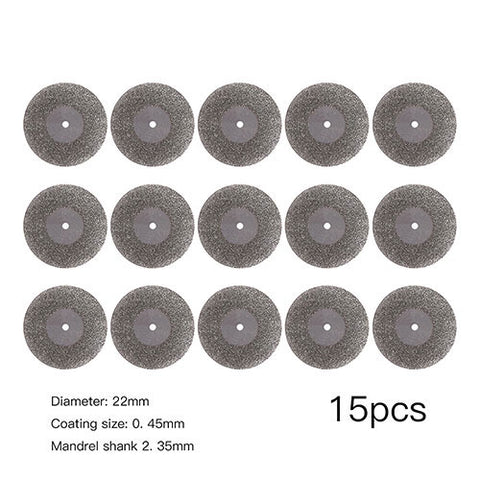 Dental Lab Diamond Disc Cutting Double Side Disk Tool For Polisher 22mm 15pcs/box - azdentall.com