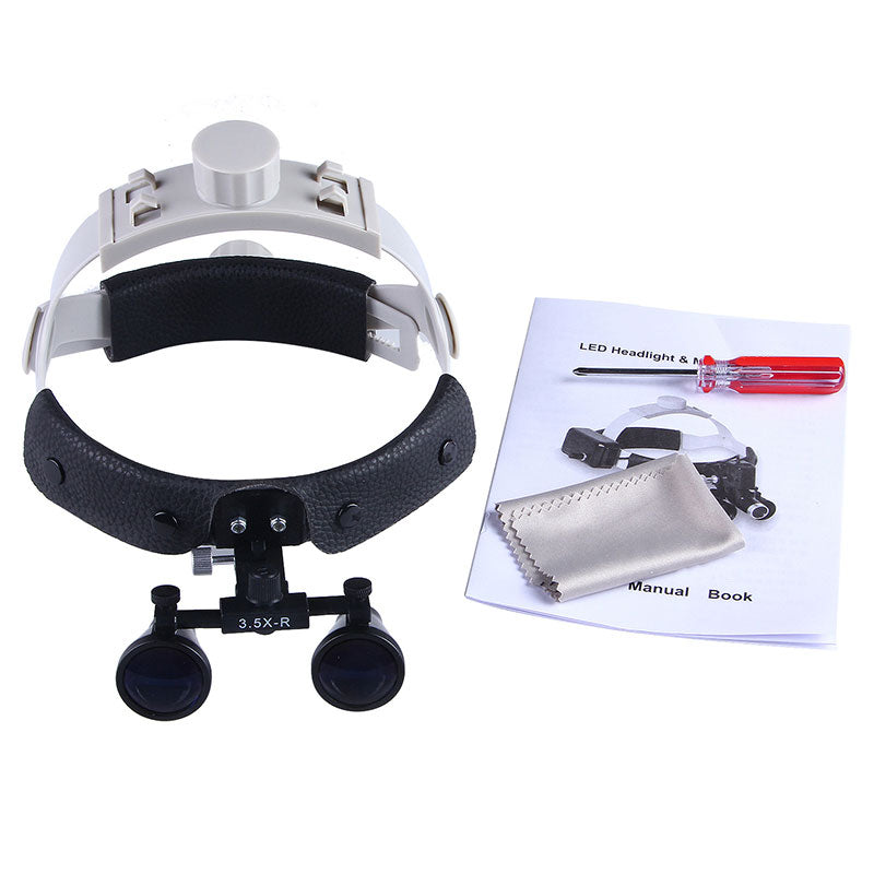 Dental Headband Surgical Binocular Loupes 3.5x Maginification