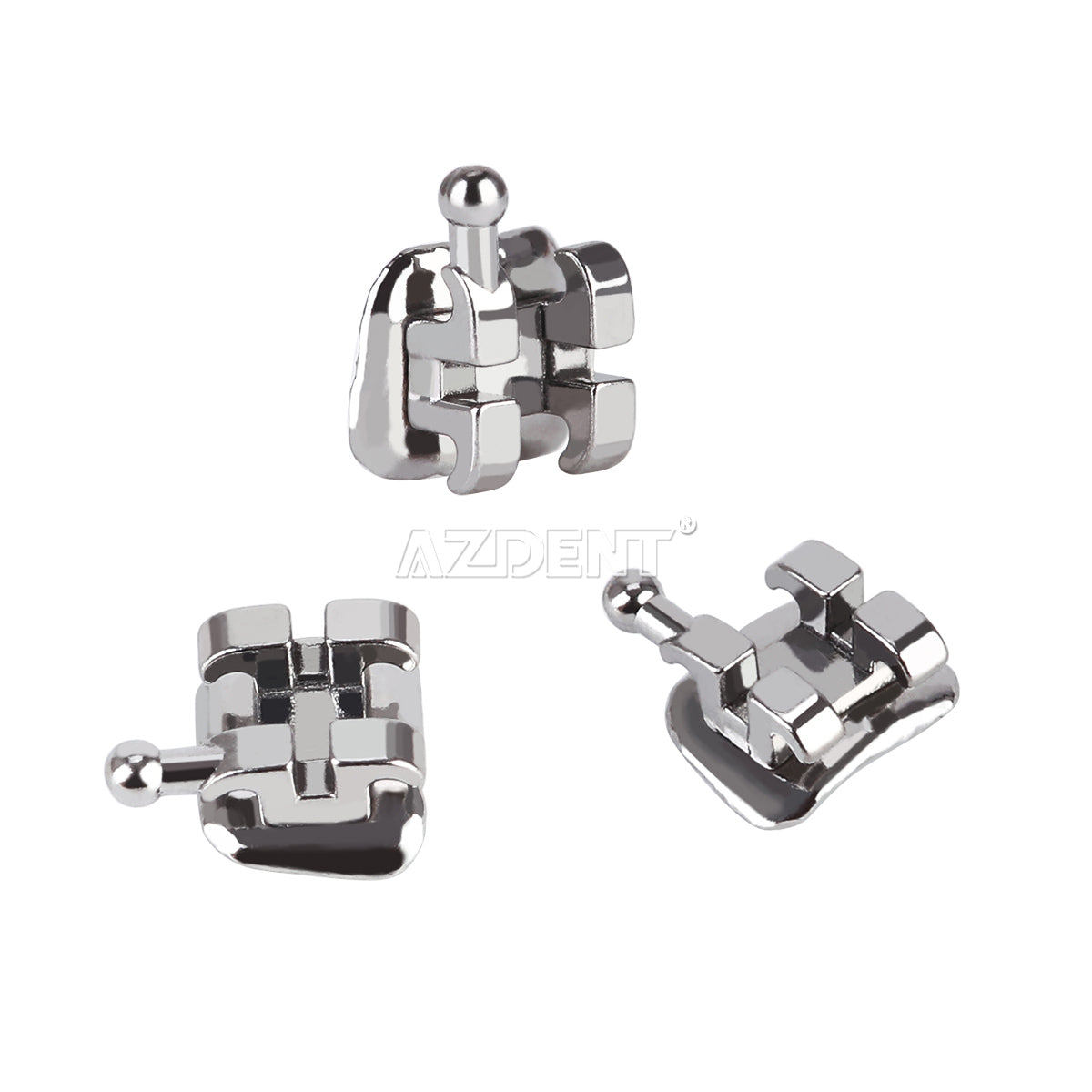 AZDENT Dental Metal Brackets Standard Edgewise Slot .018 Hooks on 345 20pcs/Pack - azdentall.com