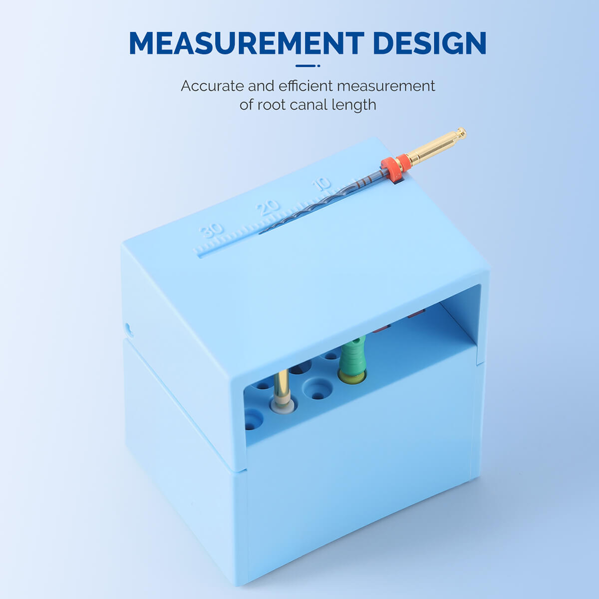 Dental 20 Holes Endo Files Disinfection Box With Memory Holder & Measuring Counter - azdentall.com
