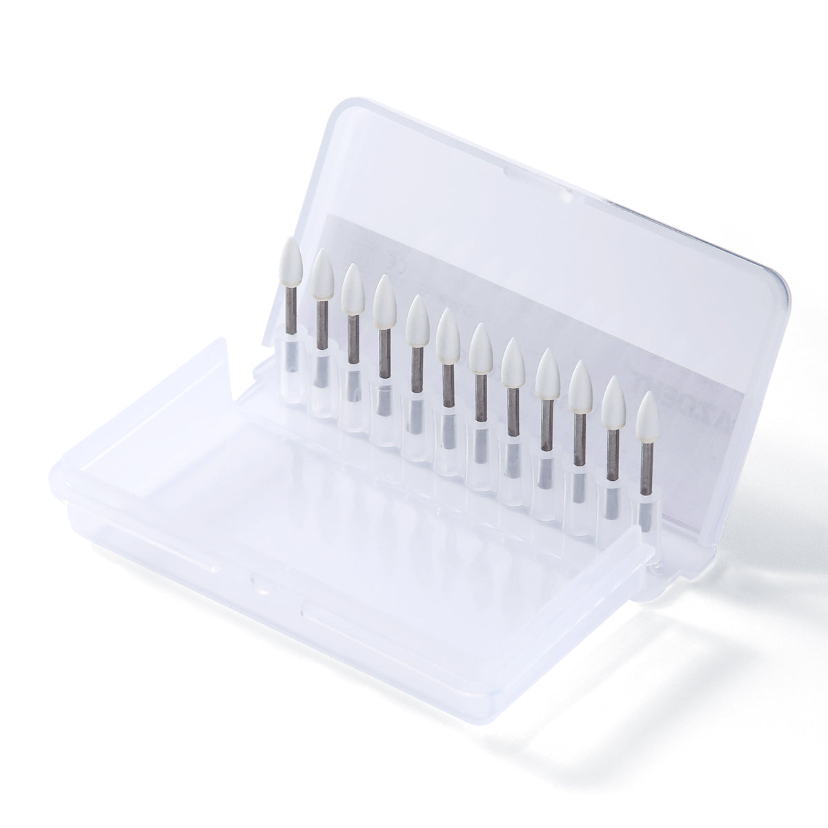 Dental Polishing Burs Flame Shape White Stone 12/Kit-azdentall.com
