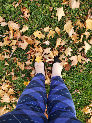 Standing in leaves