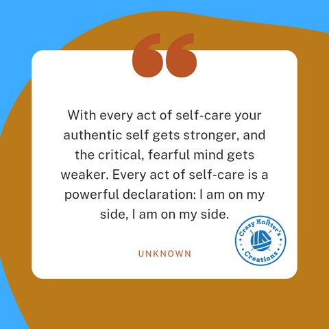 With every act of self-care your authentic self gets stronger, and the critical, fearful mind gets weaker. Every act of self-care is a powerful declaration: I am on my side, I am on my side.