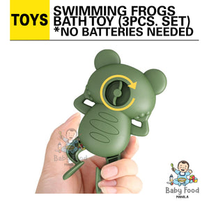 Swimming frog bath toy (3-piece set)