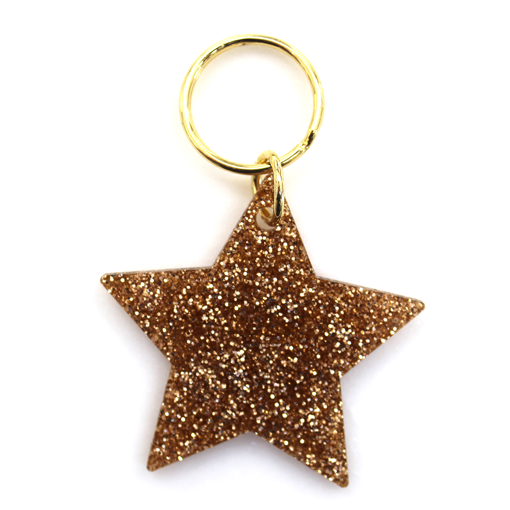 Glitter Keychain - Shape - MOON – Lucky Feather