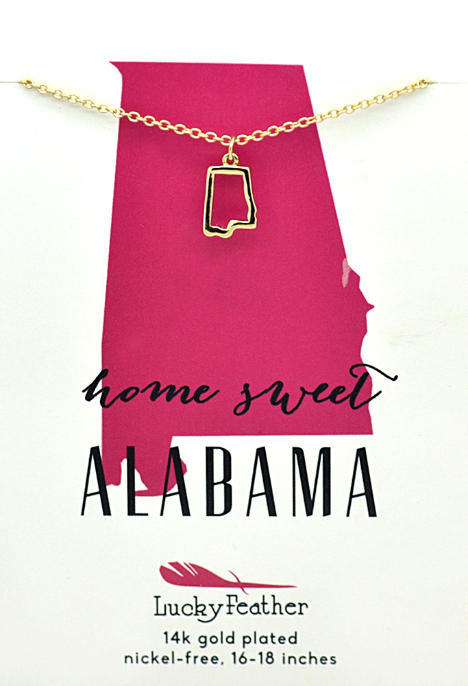 14K Gold or Sterling Silver Louisiana LA State Name Necklace Personali –  BringJoyCollection