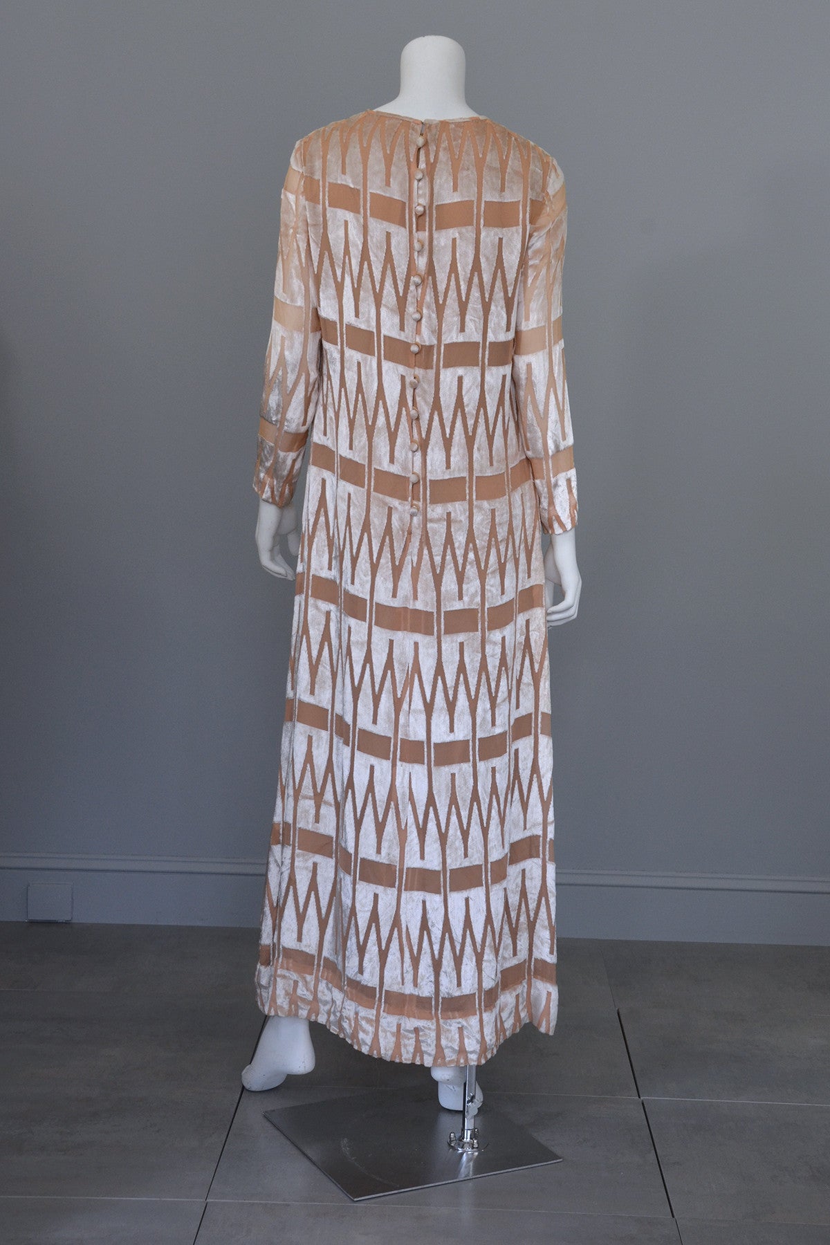 1960's 70's Mod Dress Geometric Burnout Velvet Mod Vintage Dress ...