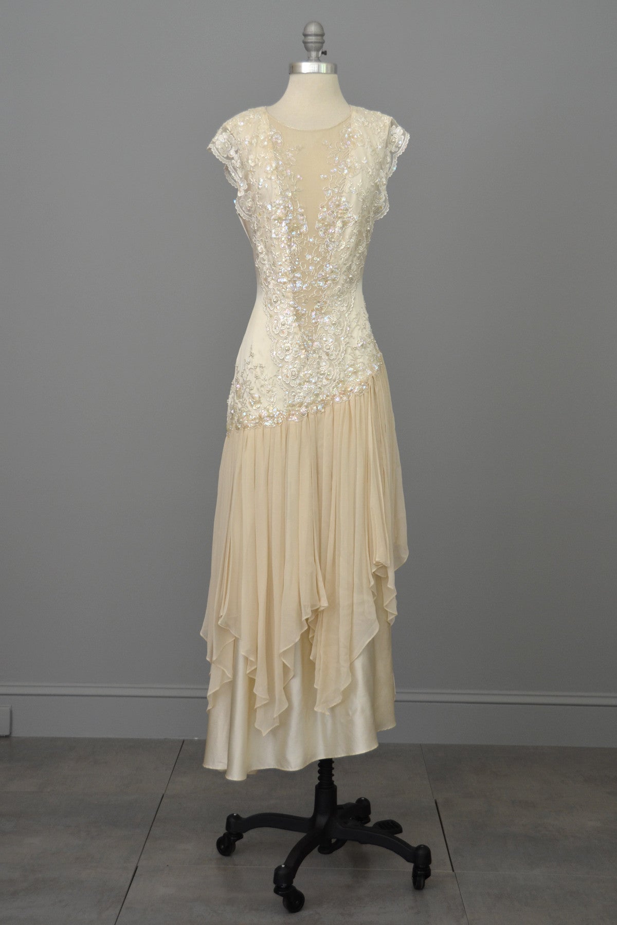 chiffon flapper dress