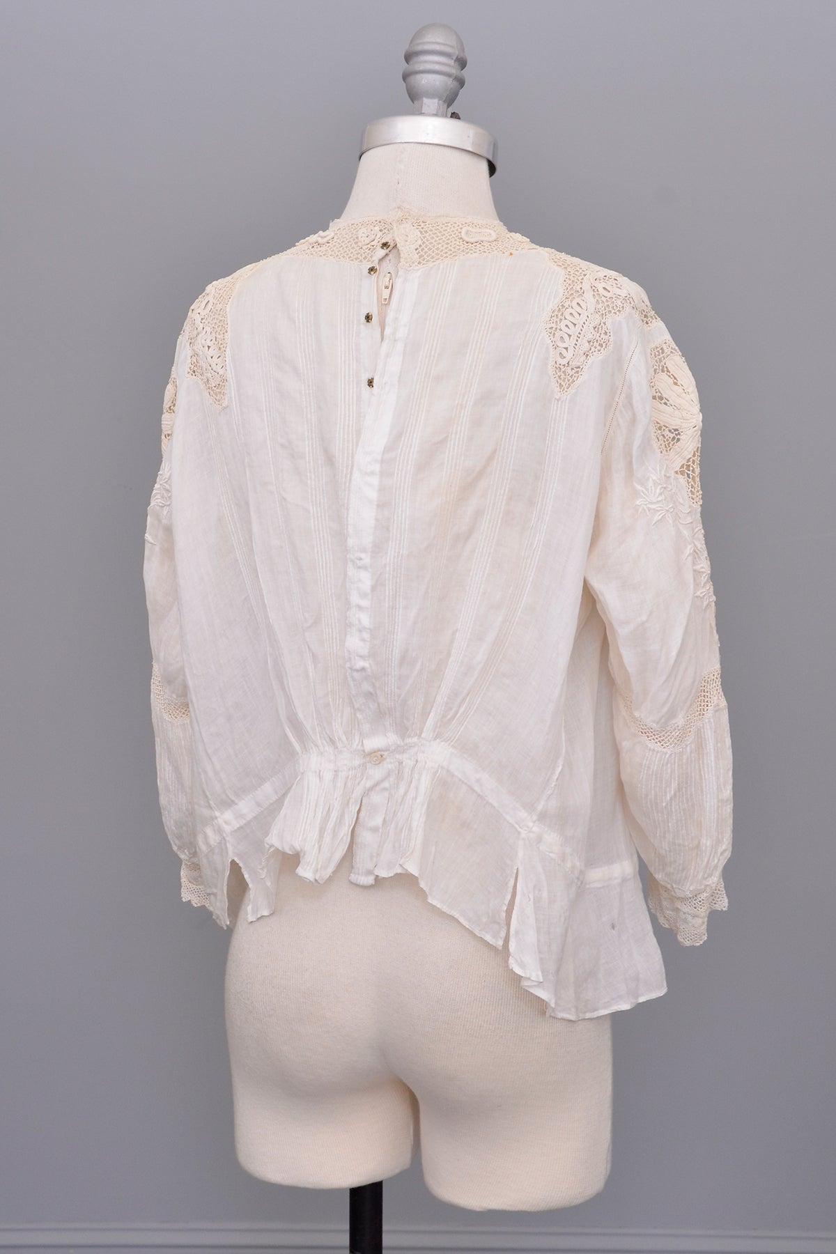 Edwardian White Blouse with Crochet and Embroidery | Restoration neede ...