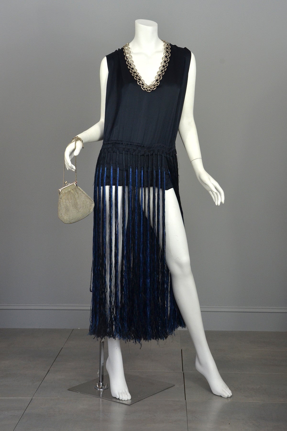 satin flapper dress