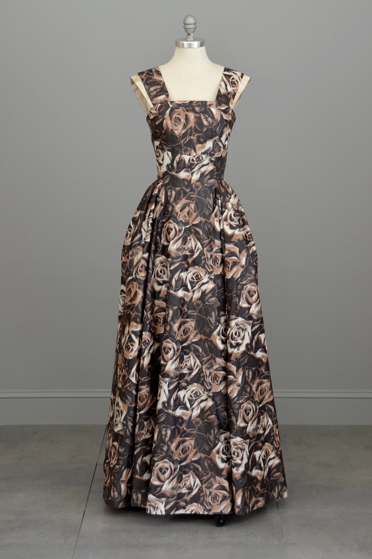 floral print evening gown