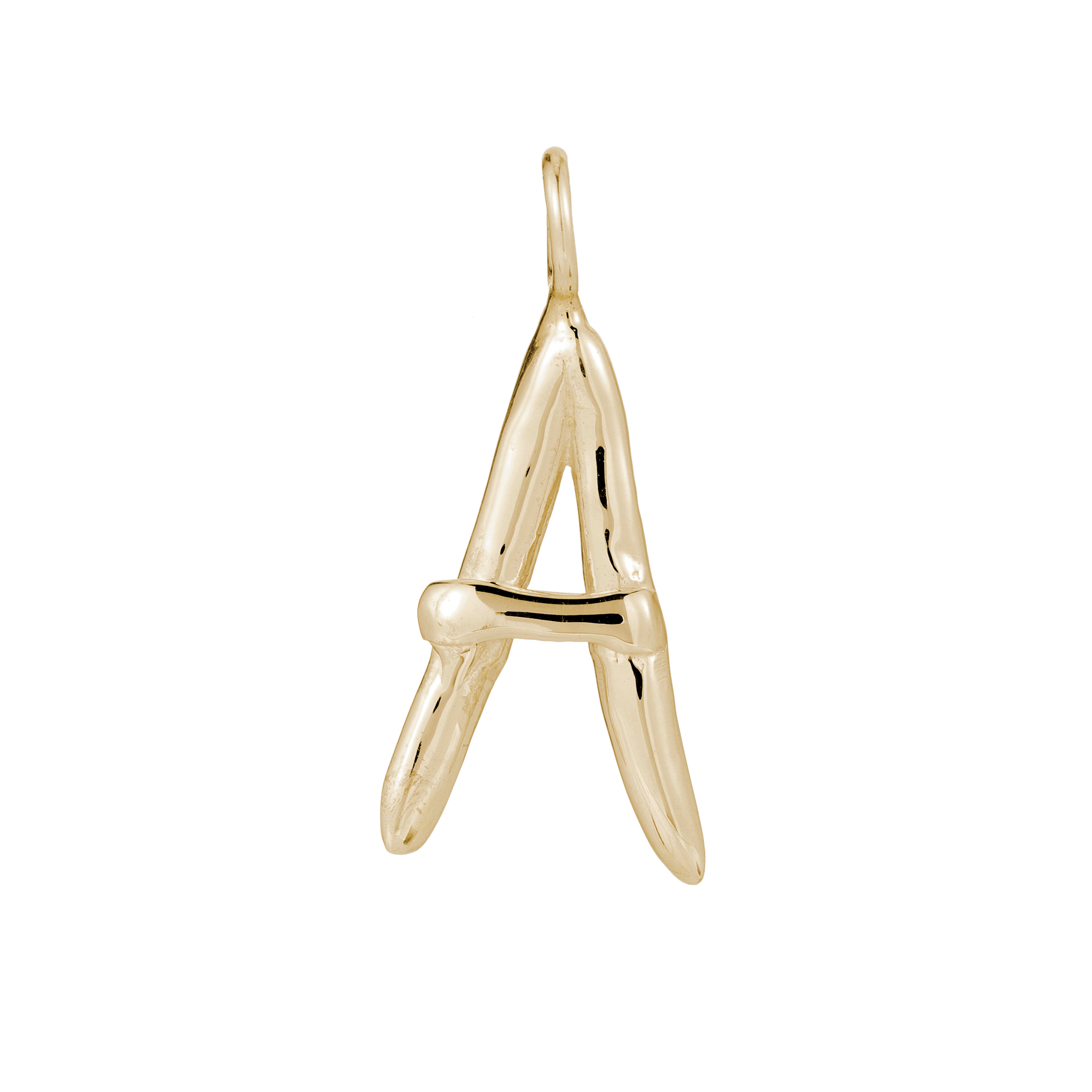 Raw Letter A - 18K Gold