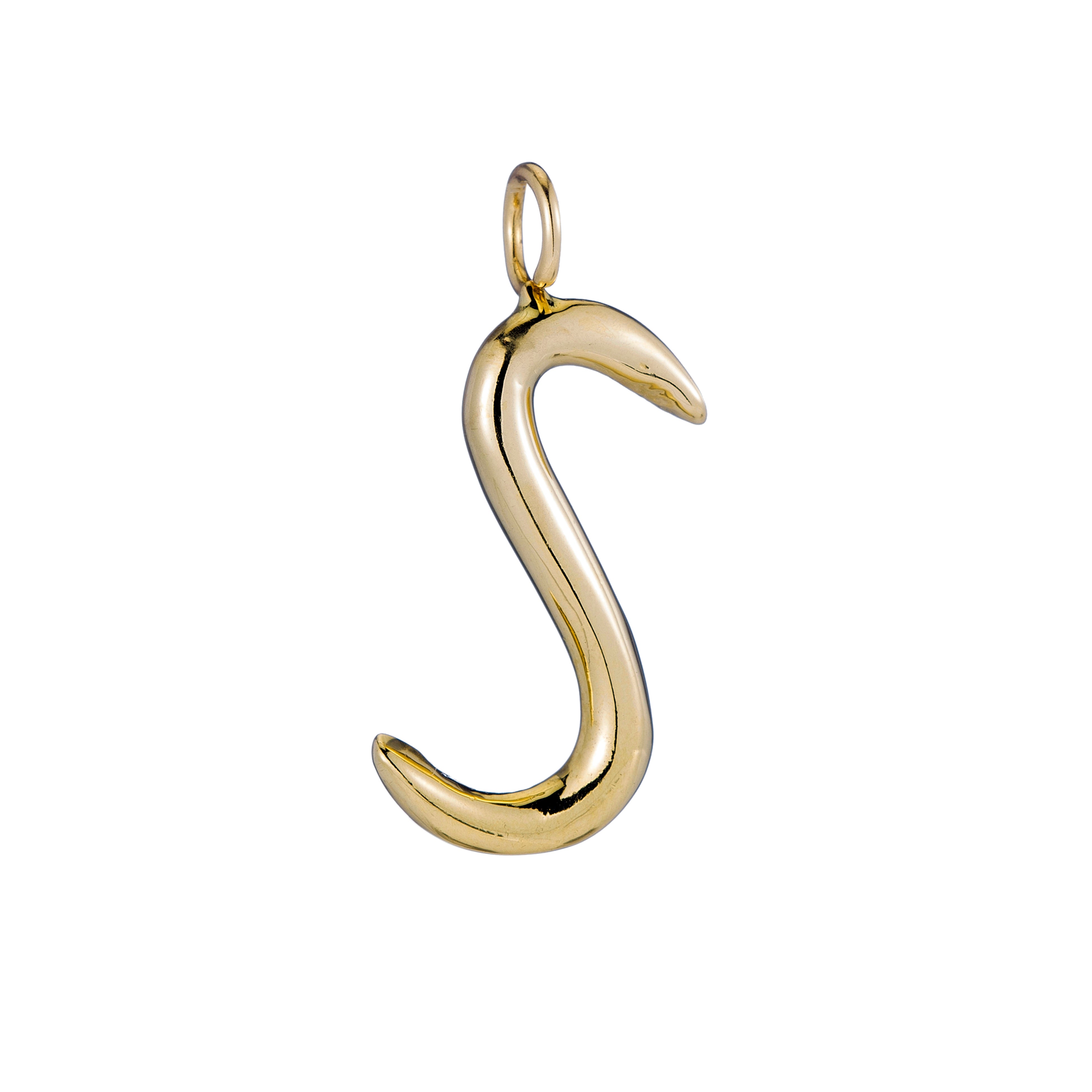 Raw Letter S - 18K Gold