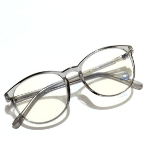 Transparent Grey Frame Blue Light Glasses for Men and Women M8555 C8