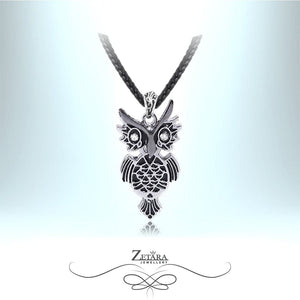 Zetara MAN - Owl of Wisdom Necklace - Stainless Steel