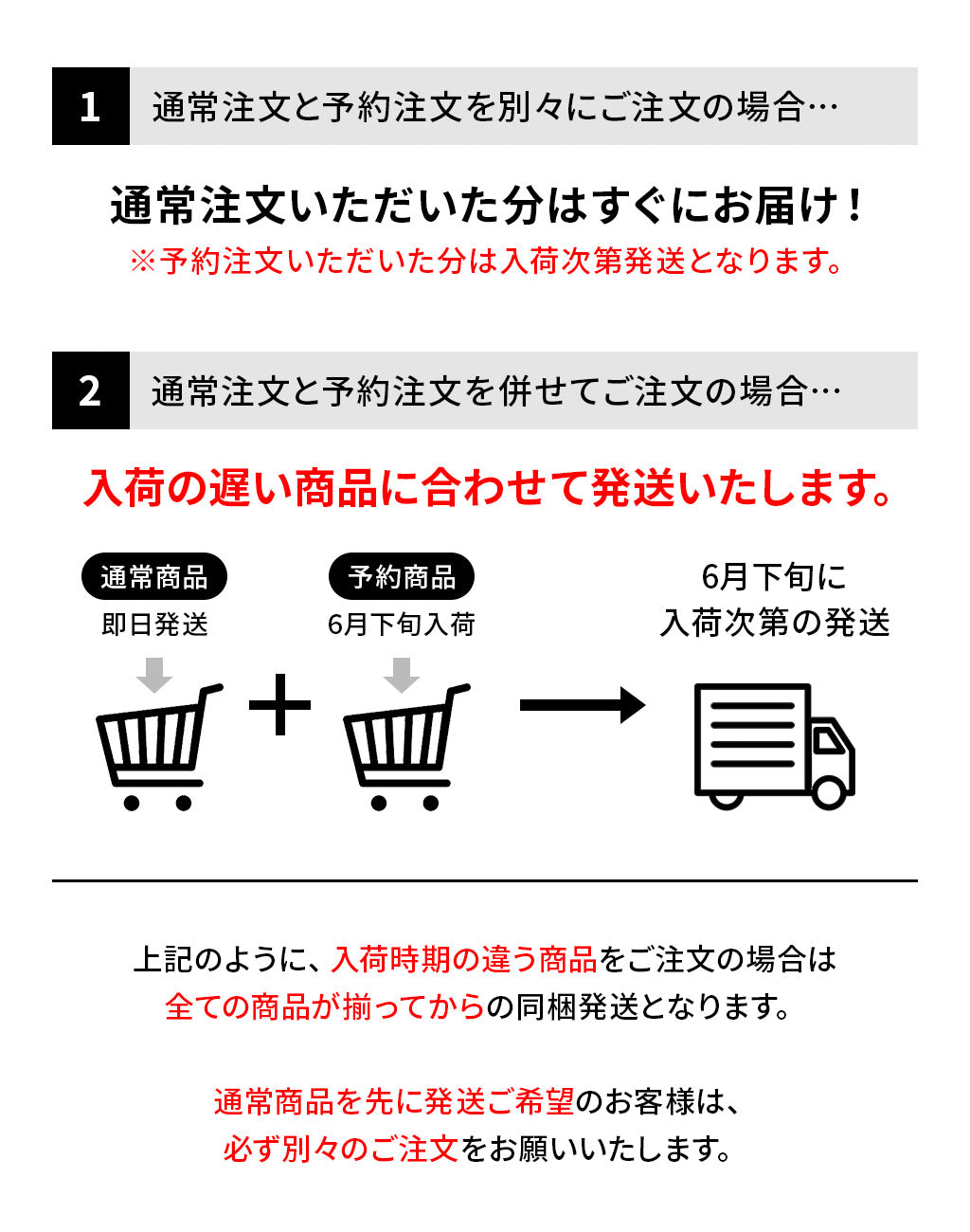 予約注文について