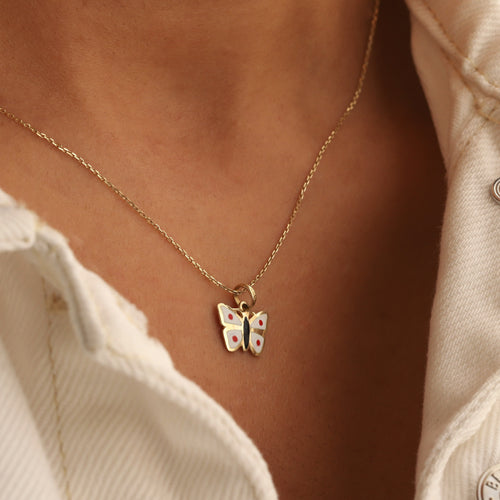 Butterfly Necklace - Souryaz  Dainty pendant necklace, Fashion necklace,  Gold fashion necklace