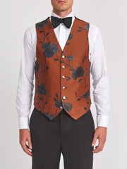 Rust Grantham Single-Breasted 6-Button Waistcoat