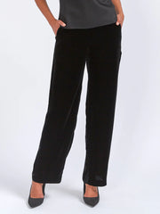 Lounge Trousers Black Silk Velvet