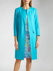 Chelsea Coat Azure Katmandu Silk Tasar