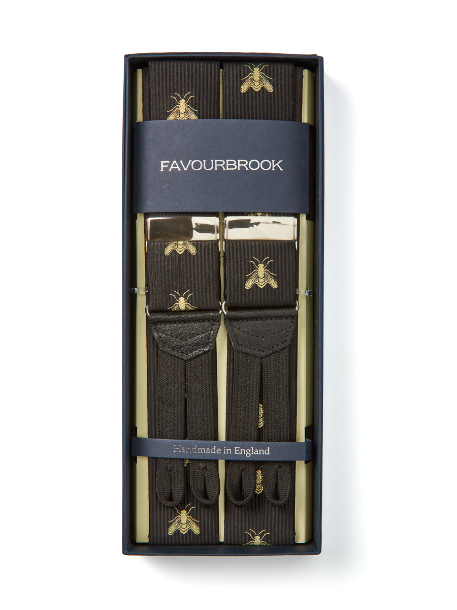 Navy Pickwick Silk Braces