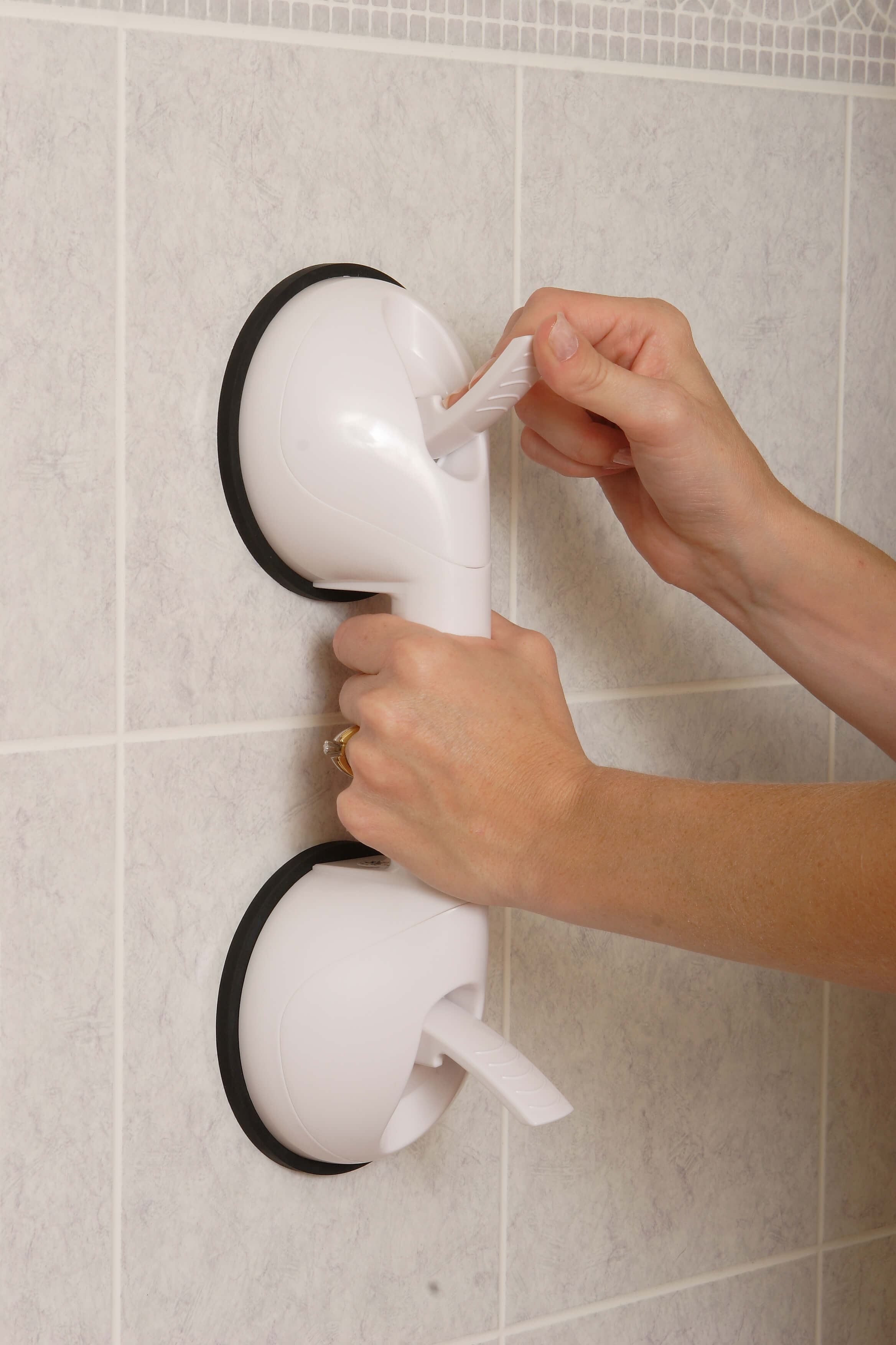 Bridge Medical 4 in. Tile Grip Suction Grab Bar