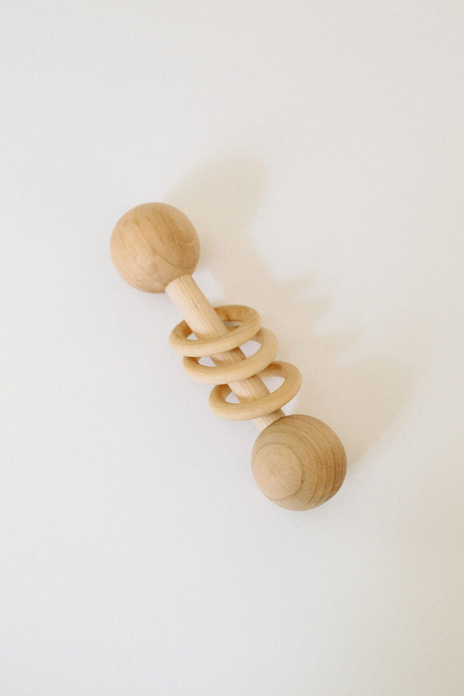 Wooden Rattle with Animal- Handmade- Organic -Natural – Young & Wild Co.