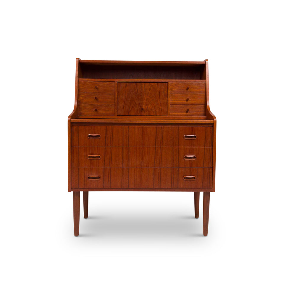 Vintage Danish Mid-Century Bernhard Peterson & Son Teak Secretary Desk –  MCM-SF