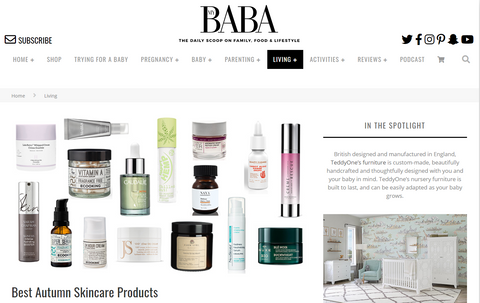 My Baba Best Autumn Skincare Products