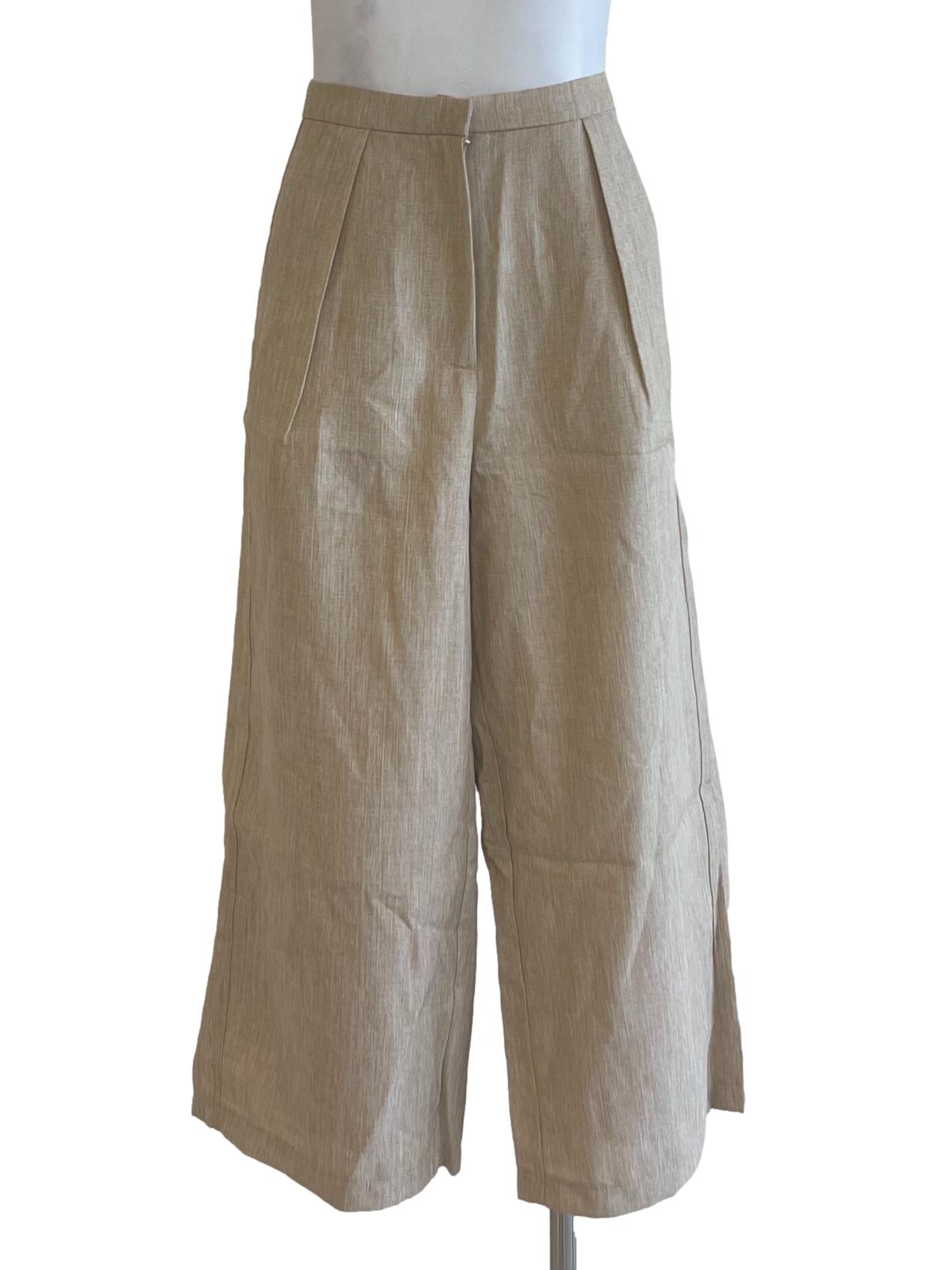 Latte Herringbone Formal Pants