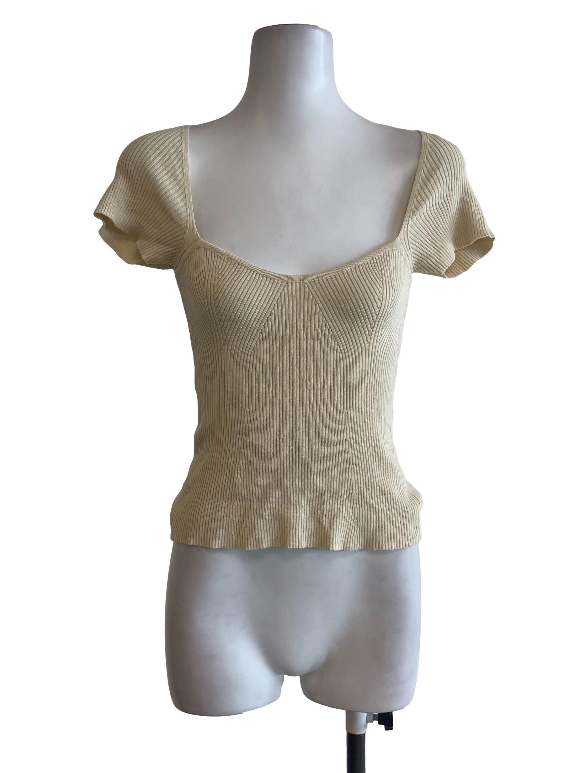 Light Yellow Knitted Top TEM