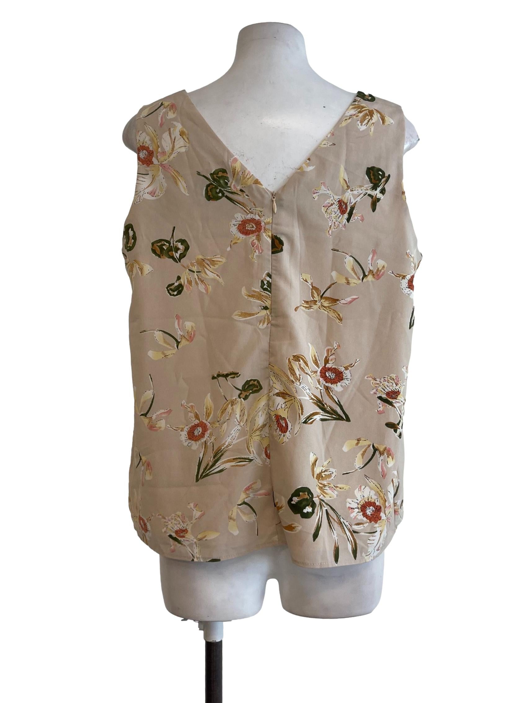 Light Brown Floral Blouse TEM