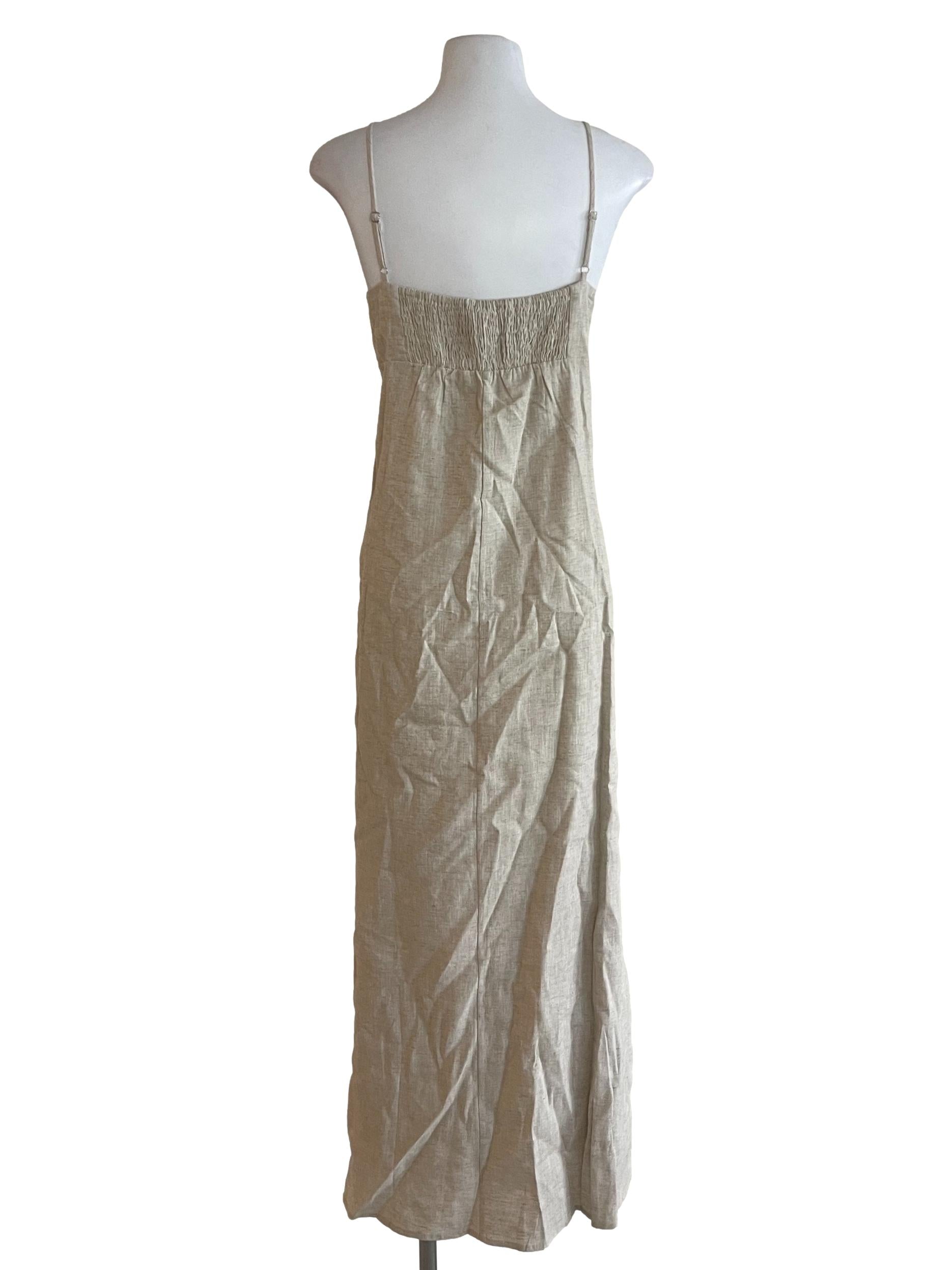 Latte Spaghetti Strap Apron Dress
