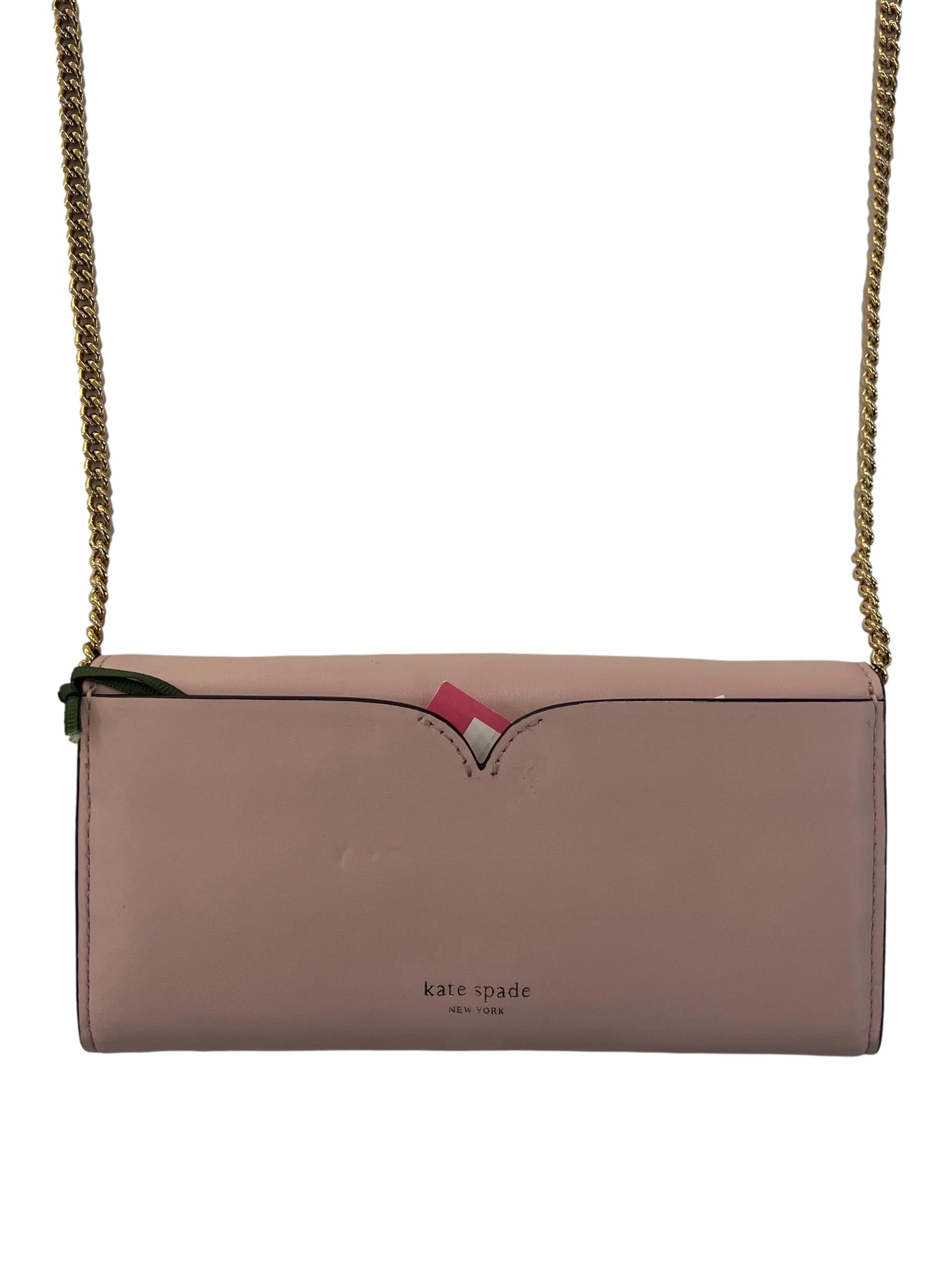 Pink Leather Kate Spade - Lula Crossbody Wallet Crossbody Bag CSN*