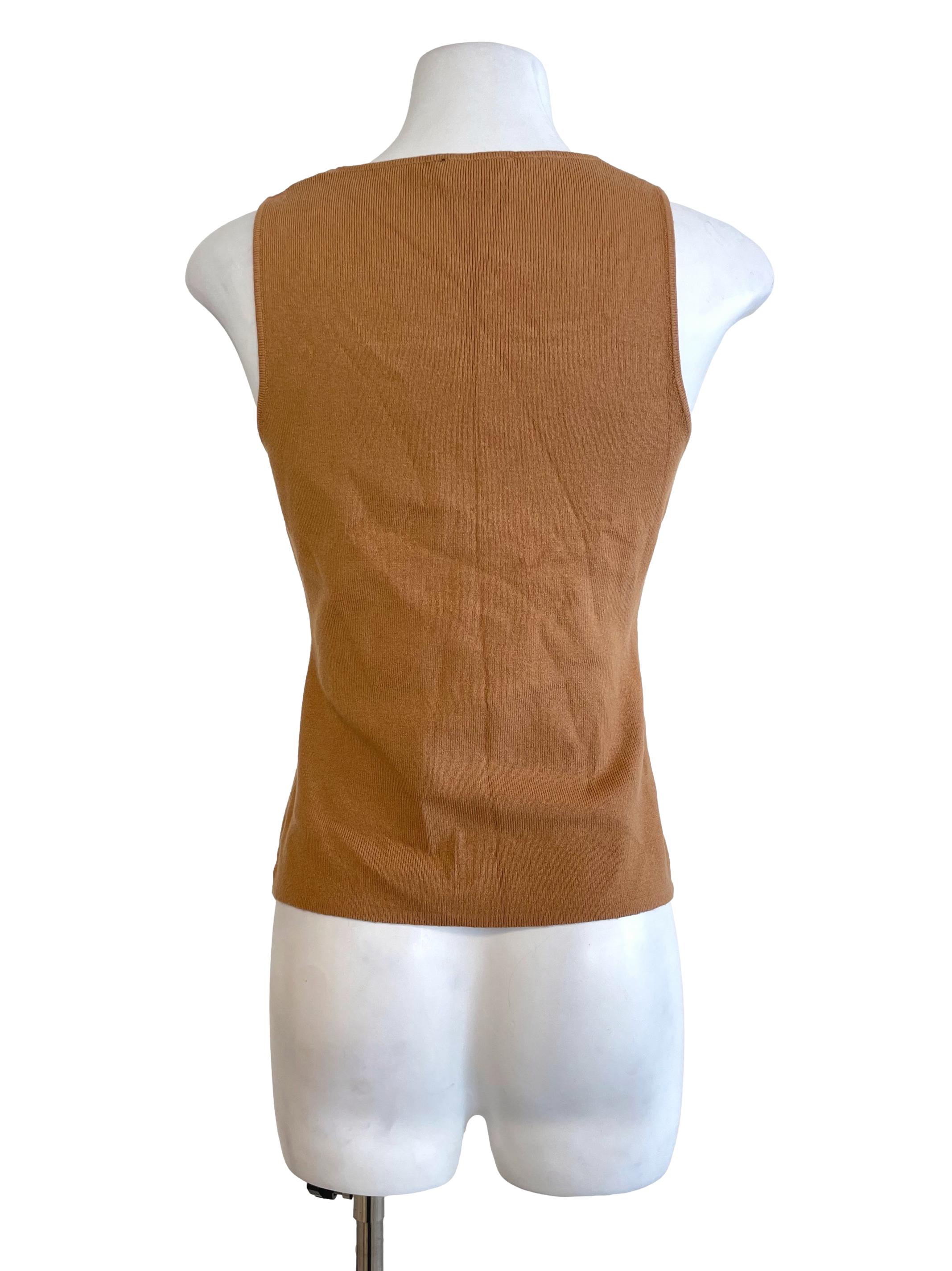 Apricot Orange Knited Tank Top TCL