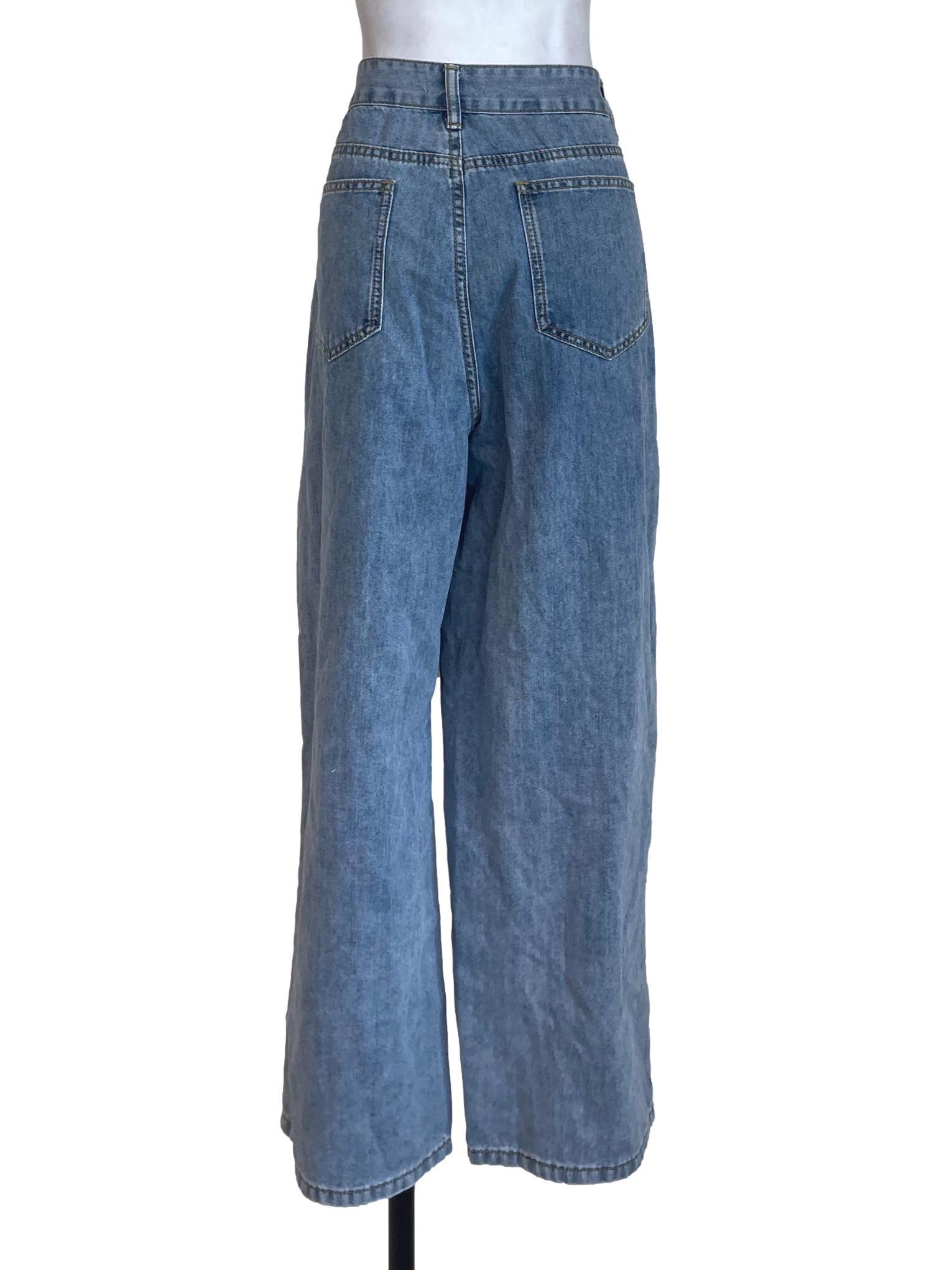 Washed Blue Mom Jeans