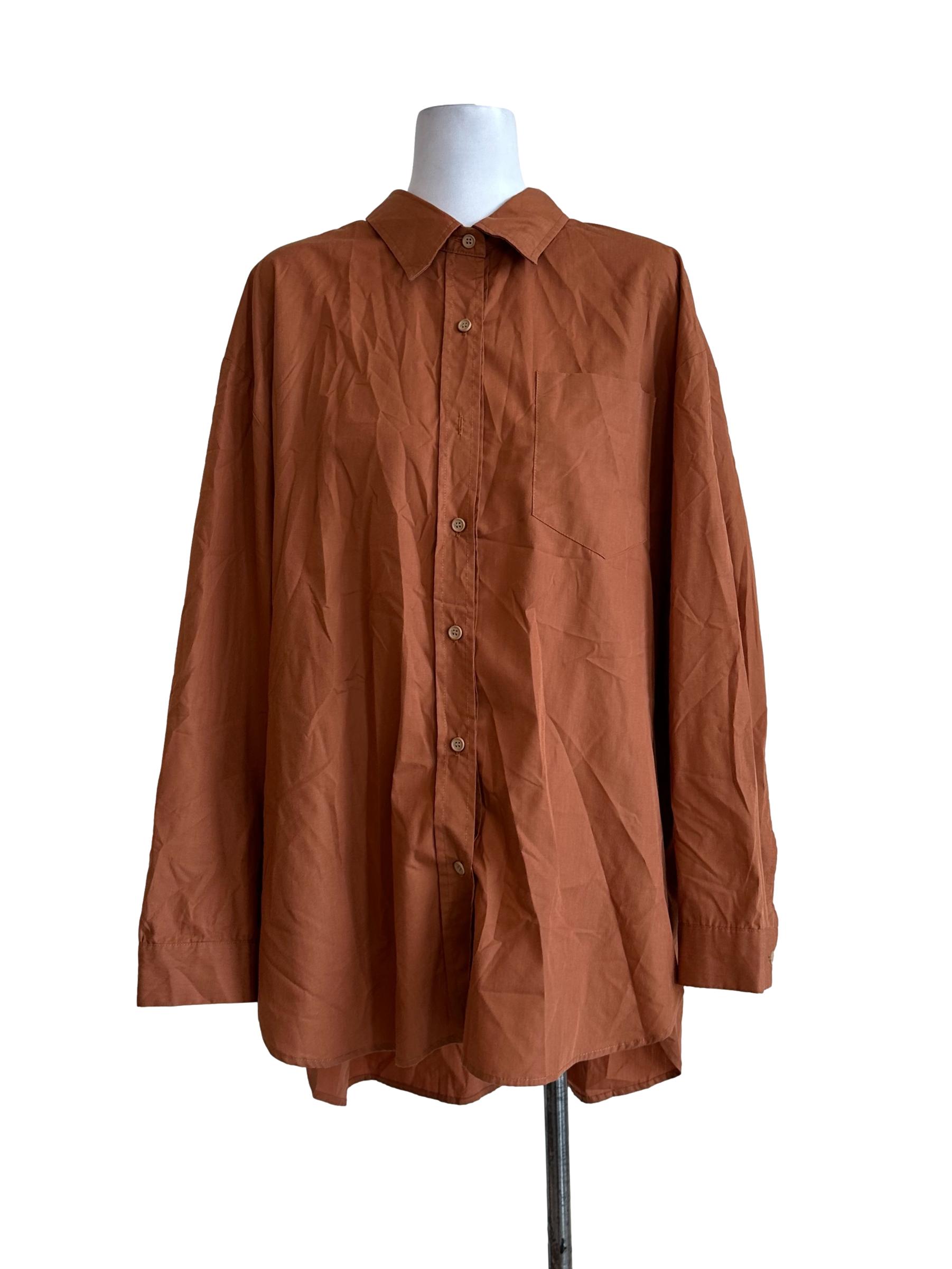 Squash Orange Plain Blouses