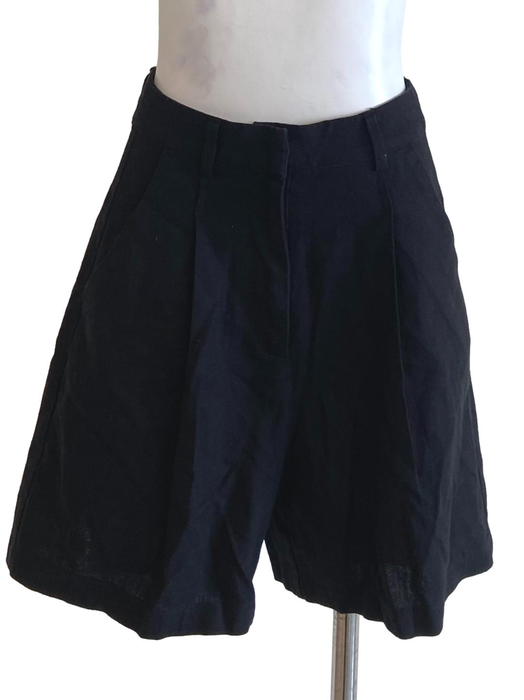 Black Twill Short Pants