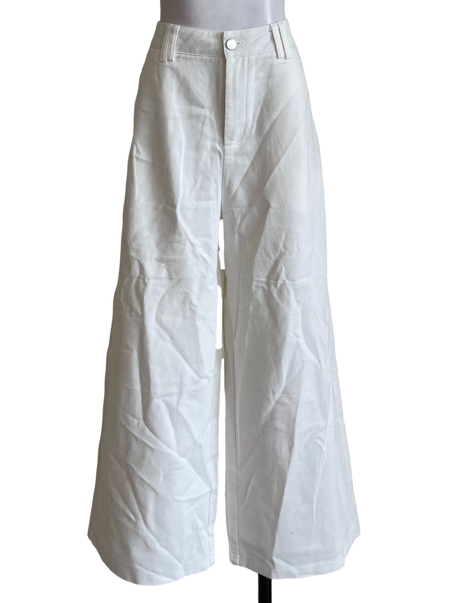 Off White Wide Flare Jeans