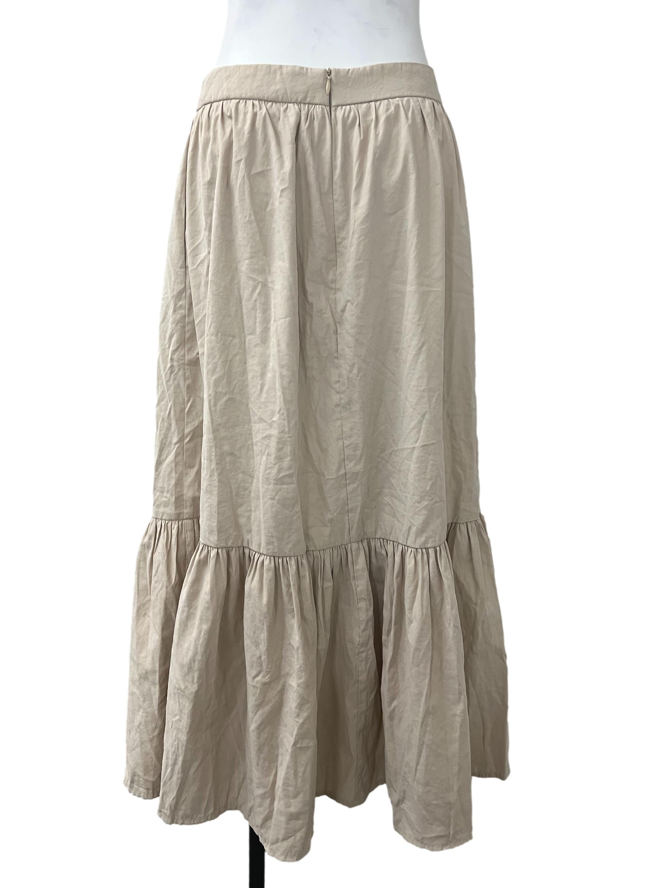 Beige Basic Flare Skirt TCL